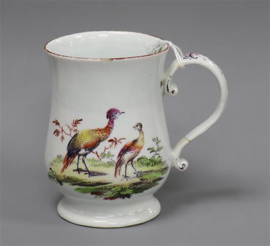 A Derby baluster-shaped mug, c.1758, h. 10cm, repair to handle